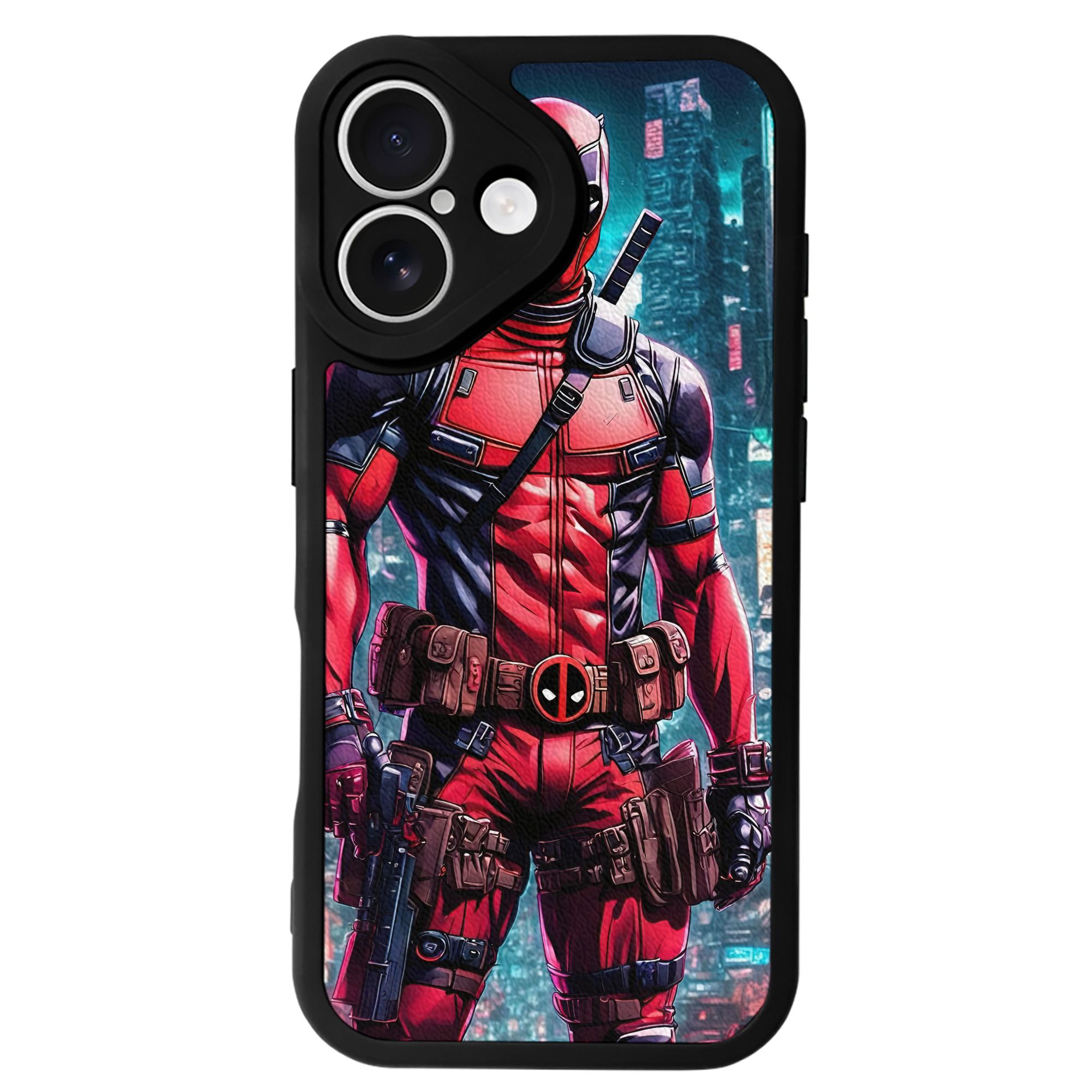 （画像用） Deadpool デッドプール 【iPhone 16シリーズ対応】シリコンスマホケース（レザー調） 材質：シリコン